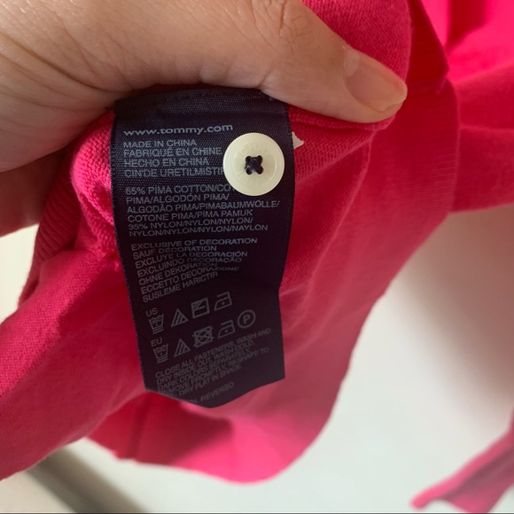 Tommy Hilfiger Bright fuchsia pink cardigan size Medium - Picture 5 of 5
